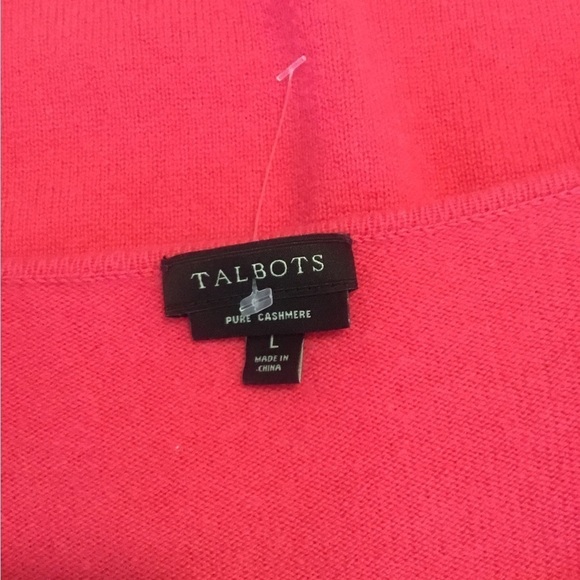 Talbots pure 100%cashmere pink sweater Large - Picture 9 of 9
